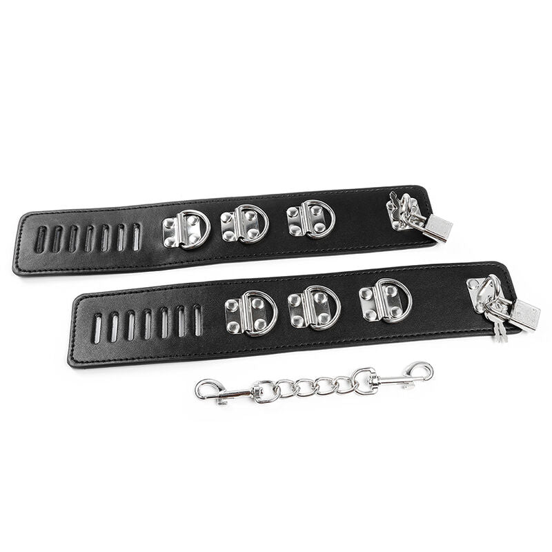 Ohmama Fetish Knöchelfesseln – PVC/Metall, verstellbar