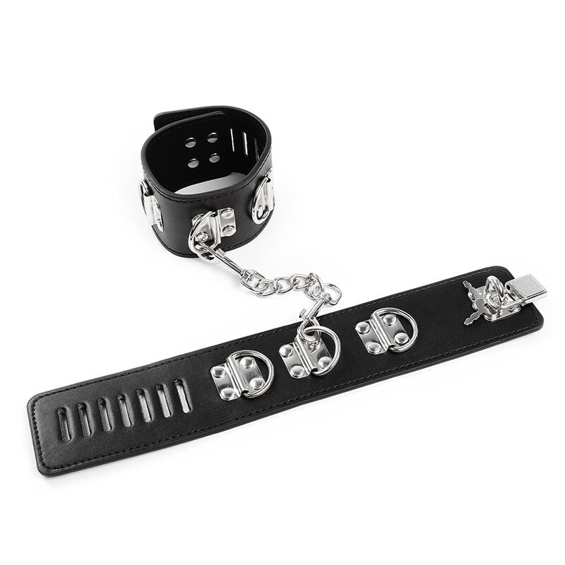 Ohmama Fetish Knöchelfesseln – PVC/Metall, verstellbar