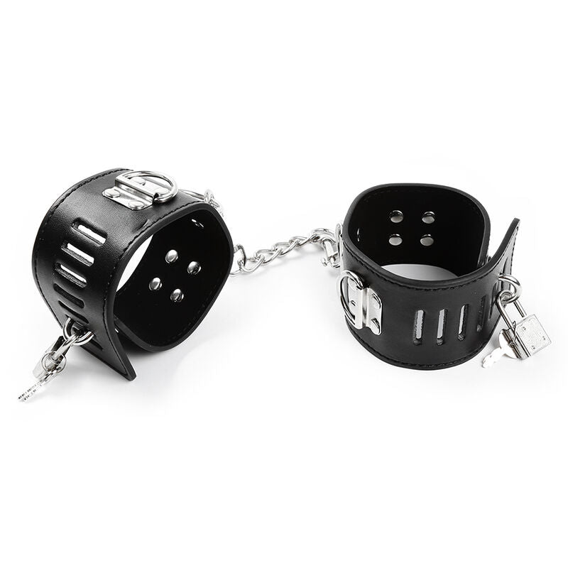 Ohmama Fetish Knöchelfesseln – PVC/Metall, verstellbar