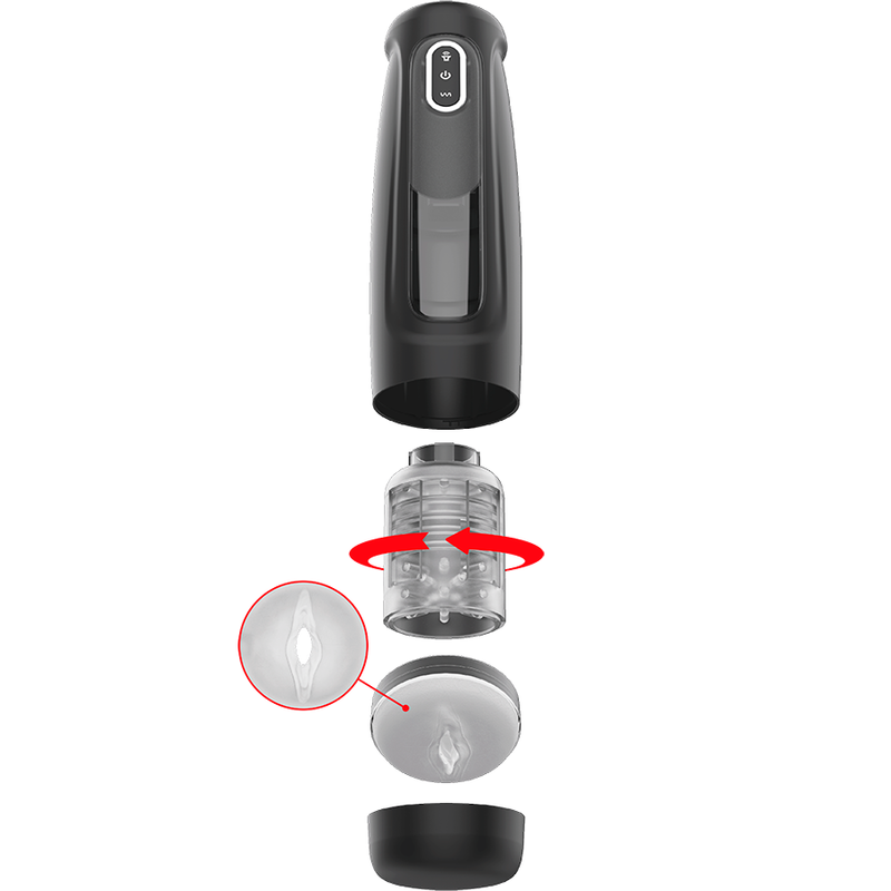 JamyJob Tornado 360° Rotate Tech Masturbator – Silikon