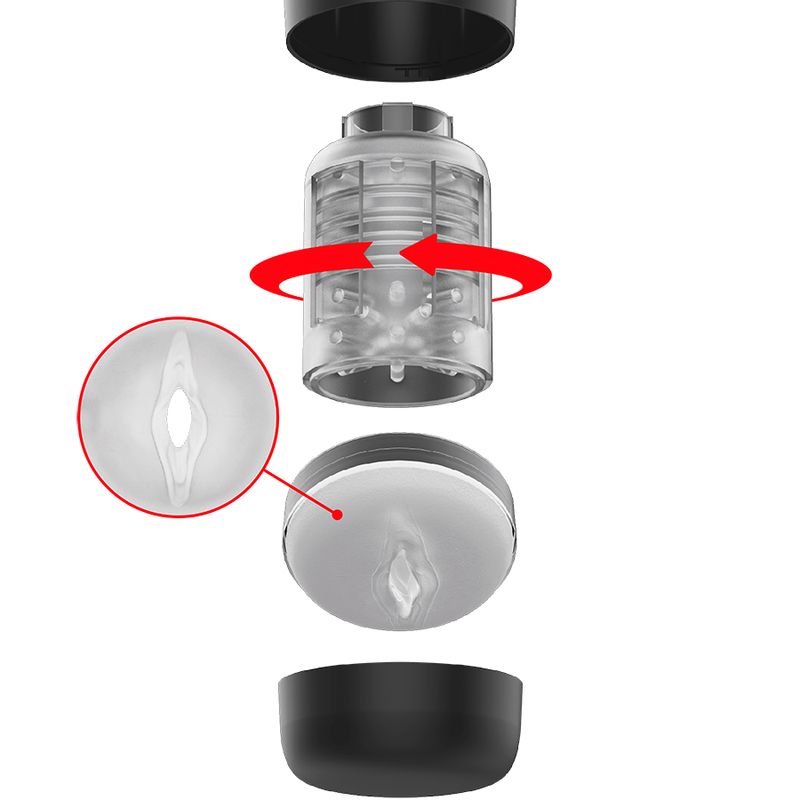 JamyJob Tornado 360° Rotate Tech Masturbator – Silikon