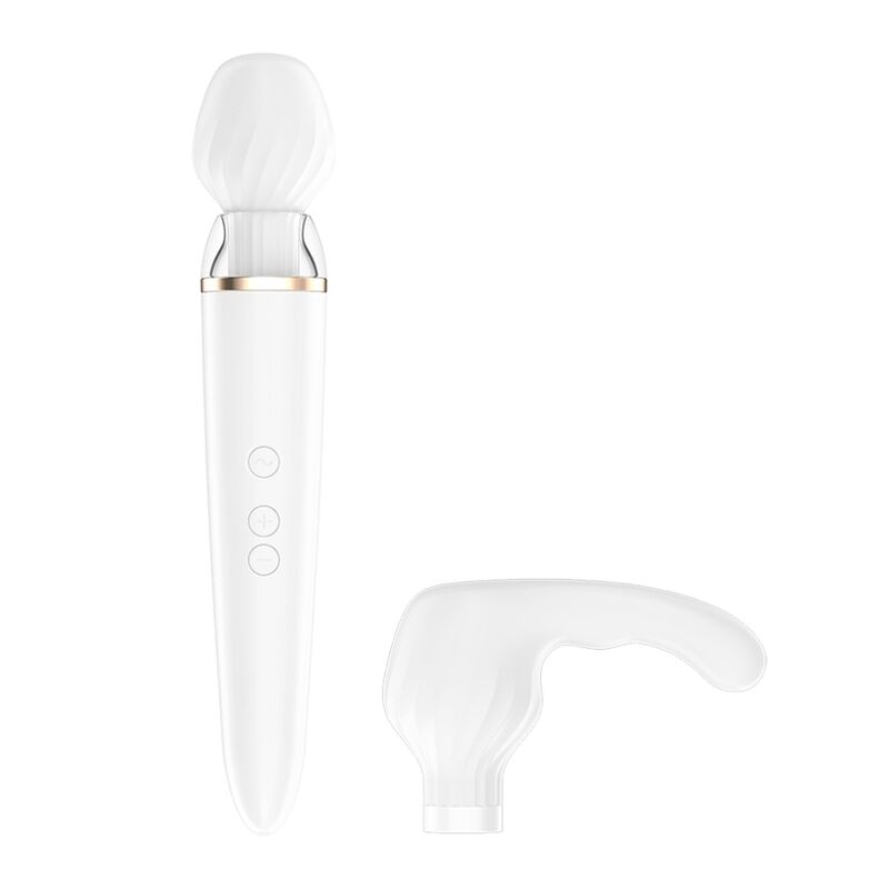 Satisfyer Double Wand-er App-Vibrator – weiß, 2 Aufsätze
