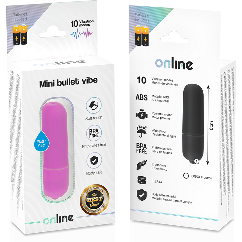 Online Mini Vibrations-Kugel – 10 Modi, lila