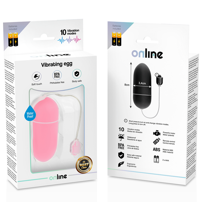 Online Wasserdichtes Vibrationsei – rosa, 10 Modi