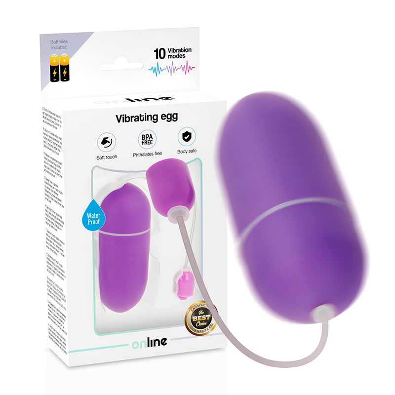 Online Wasserdichtes Vibrationsei – flieder, 10 Modi