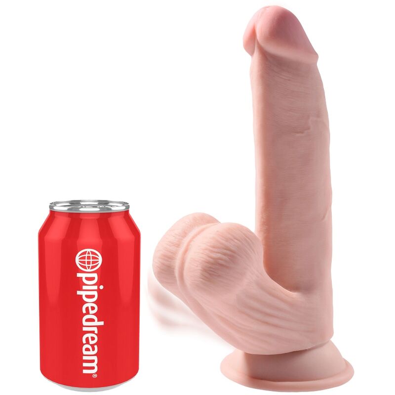 King Cock Plus 3D Dildo Swinging Balls 24.5 cm – helle Haut