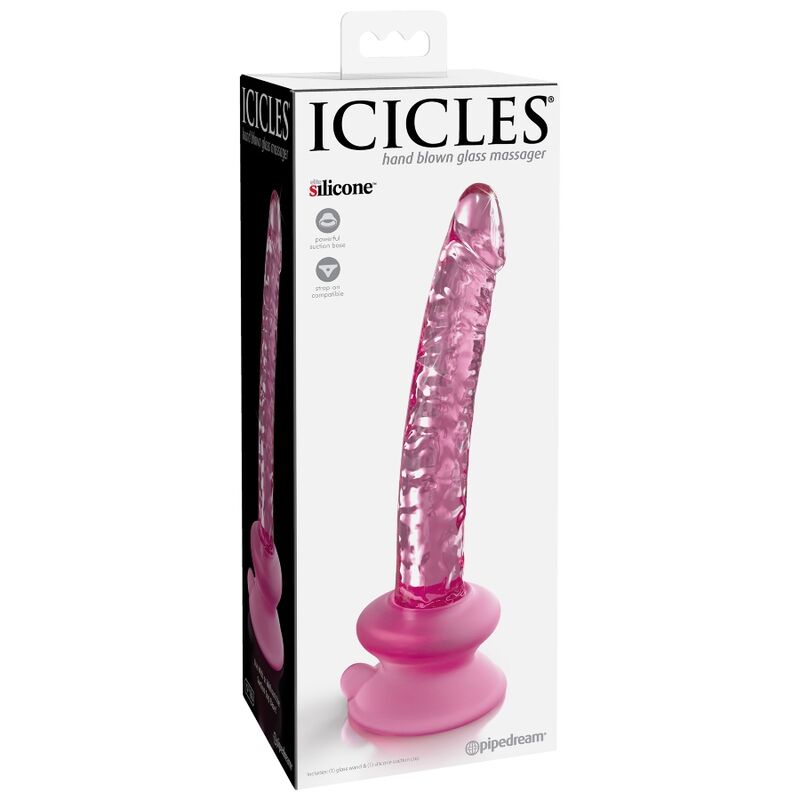 Icicles N. 86 Glasdildo mit Saugnapf