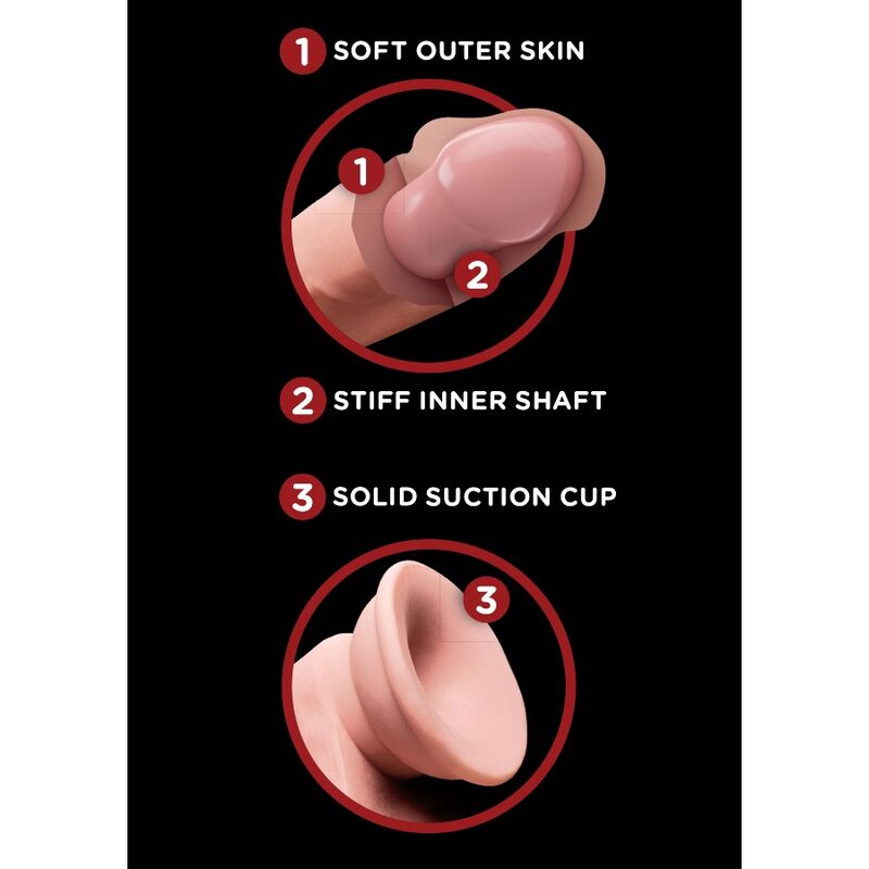 King Cock Plus 3D Dildo Swinging Balls 20.3 cm