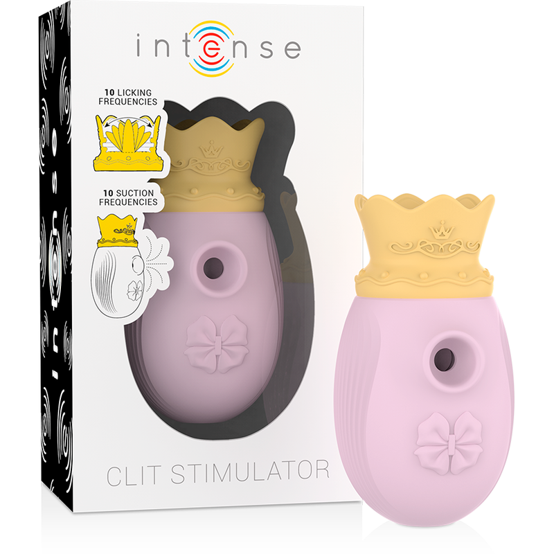 Intense Klitoris-Stimulator mit 10 Saug- & 10 Leckmodi – rosa