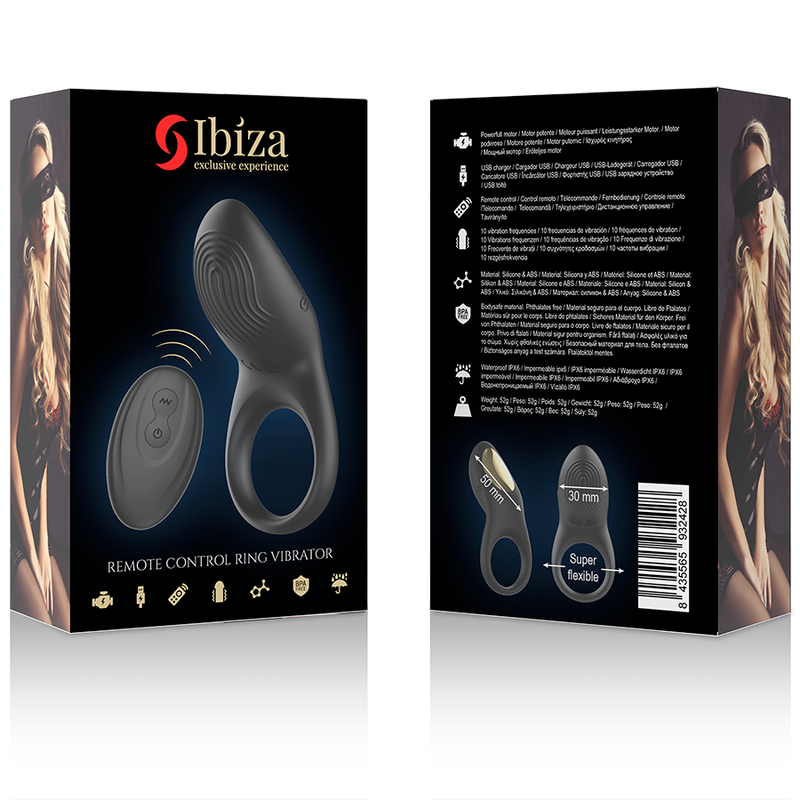 Ibiza Vollkontakt Vibrations-Penisring mit Fernbedienung