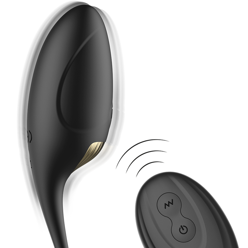 Ibiza Vibrations-Ei mit Fernbedienung – Gold/Schwarz, ergonomisch