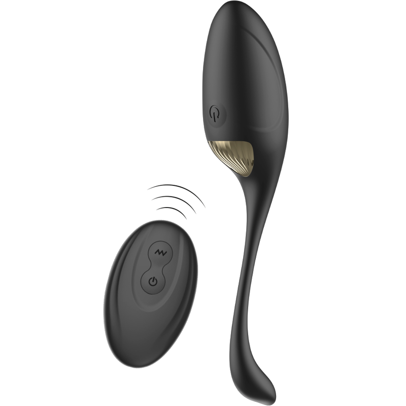 Ibiza Vibrations-Ei mit Fernbedienung – Gold/Schwarz, ergonomisch