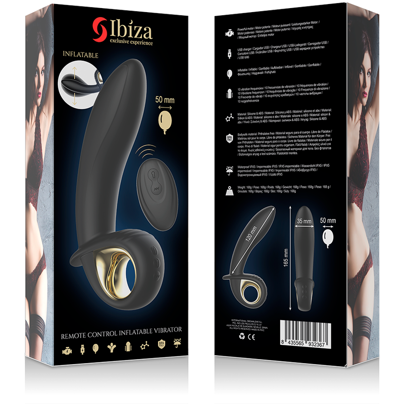 Ibiza Leistungsstarker Aufblasbarer Anal/vaginal-vibrator mit