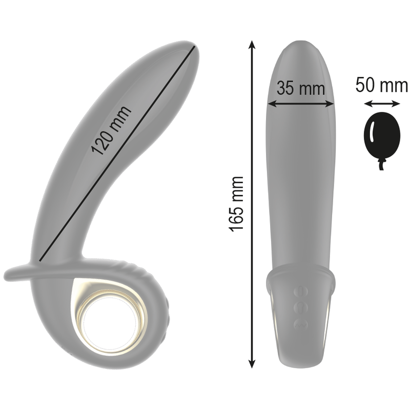 Ibiza Leistungsstarker Aufblasbarer Anal/vaginal-vibrator mit