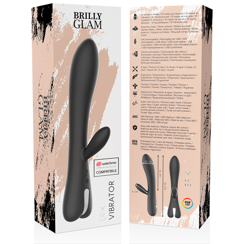 Brilly Glam Erik Vibrator mit WatchMe-Fernbedienung