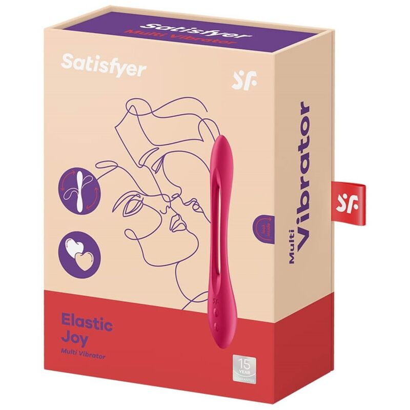 Satisfyer Elastic Joy Multi-Vibrator – rot, 2 Motoren, flexibel
