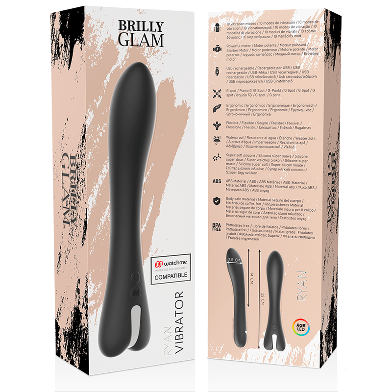 Brilly Glam Ryan Vibrator mit WatchMe-Fernbedienung