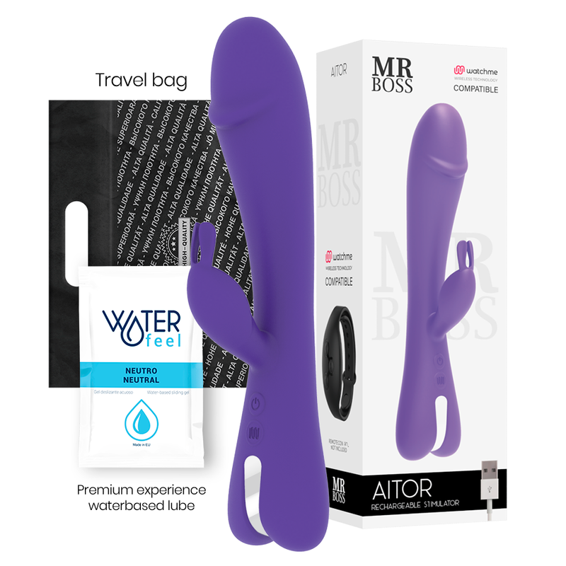 Mr. Boss Aitor Rabbit-Vibrator mit WatchMe-Fernbedienung