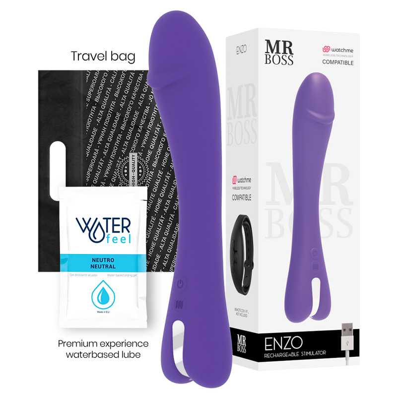 Mr. Boss Enzo Vibrator mit WatchMe + Farb-LEDs – 10 Modi