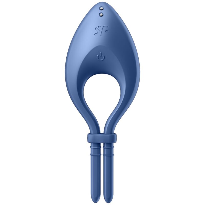 Satisfyer Bullseye Vibrations-Penisring – blau, App, verstellbar