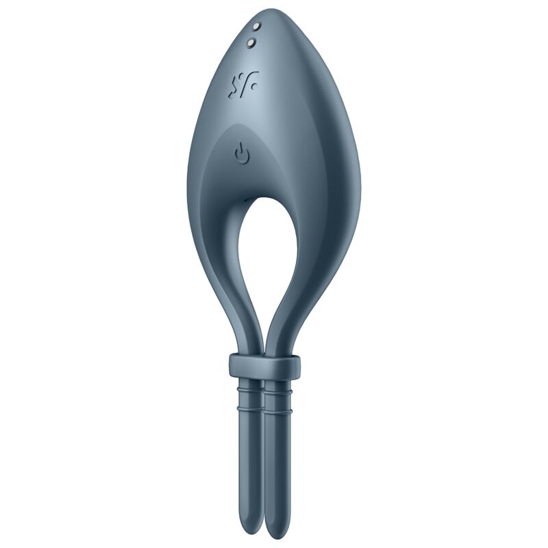 Satisfyer Bullseye Vibrations-Penisring – grau, App, verstellbar
