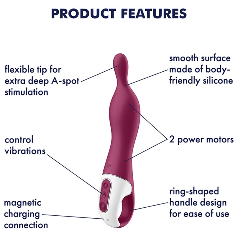 Satisfyer A-Mazing 1 A-Punkt-Vibrator – beere, 2 Motoren
