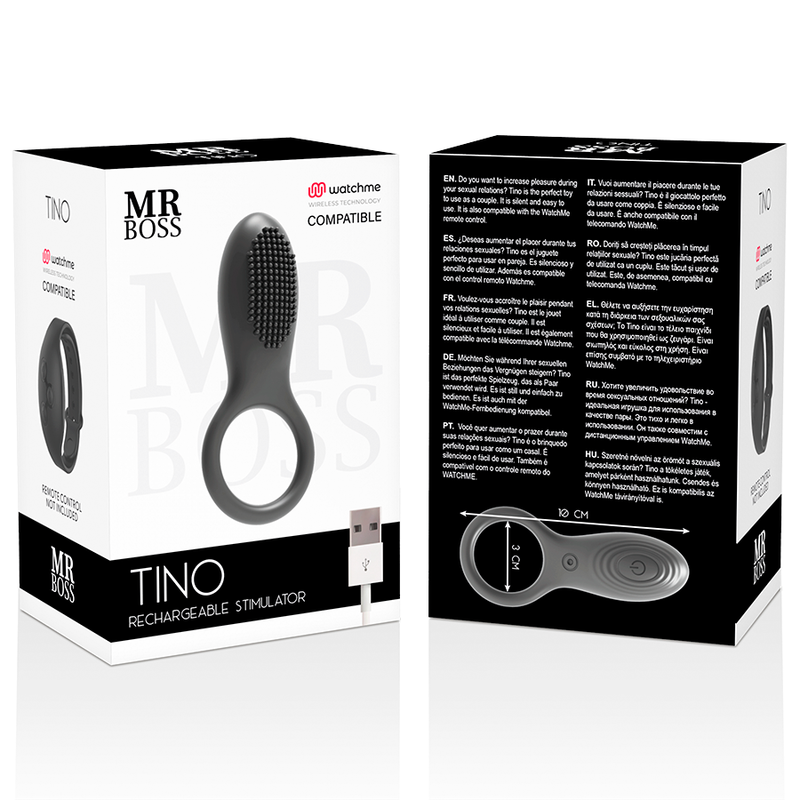 Mr. Boss Tino Vibrations-Penisring mit WatchMe – anpassbar