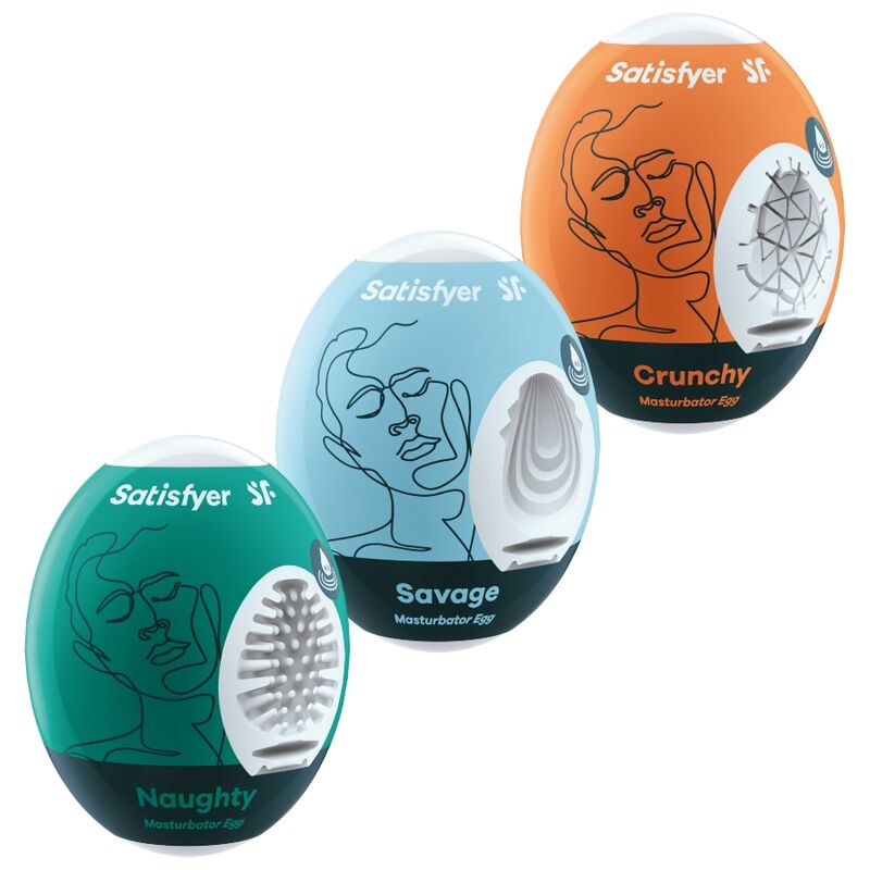Satisfyer 3 Masturbator Eier Naughty, Savage & Crunchy