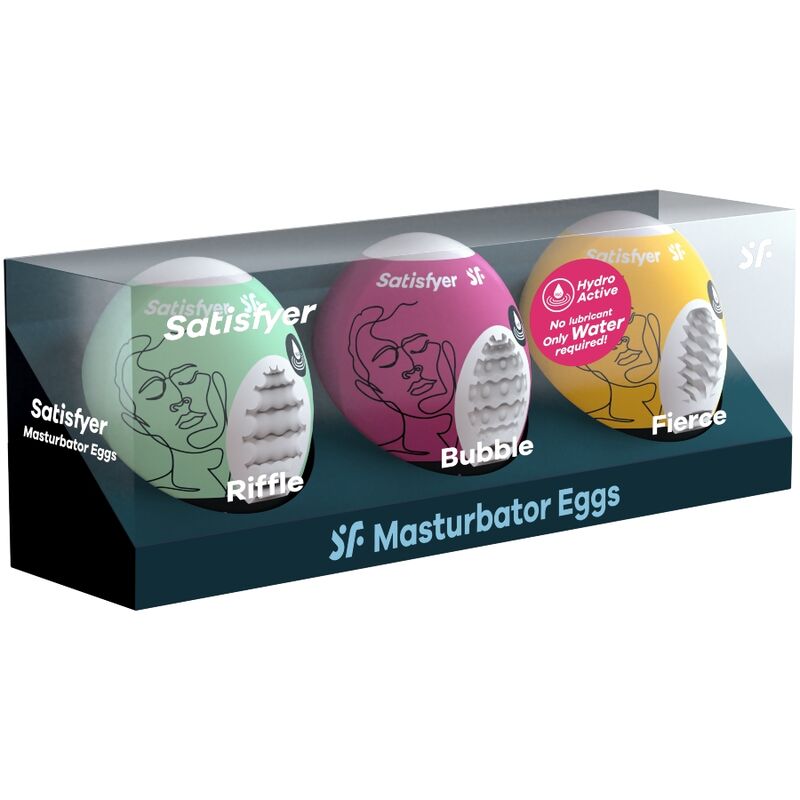 Satisfyer 3 Masturbator Eier Riffle, Bubble & Fierce
