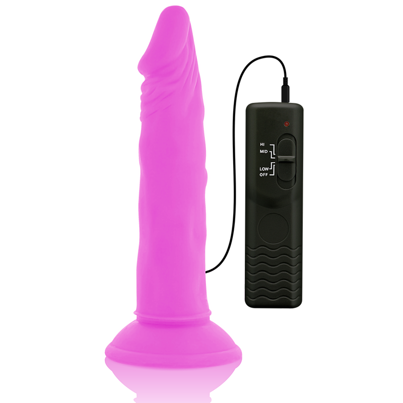 Diversia Flexibler Vibrierender Dildo Lila 23 CM Ø 4.3 CM