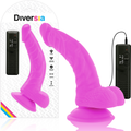 Diversia Flexibler Vibrations-Dildo lila – 21,5 cm, Ø 4,5 cm