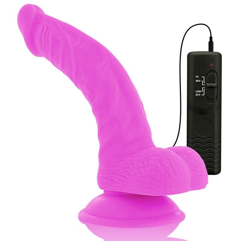 Diversia Flexibler Vibrations-Dildo lila – 21,5 cm, Ø 4,5 cm