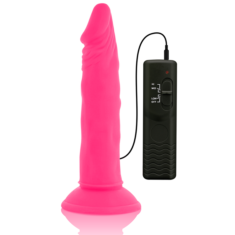 Diversia Flexibler Vibrations-Dildo rosa – 23 cm, Ø 4,3 cm