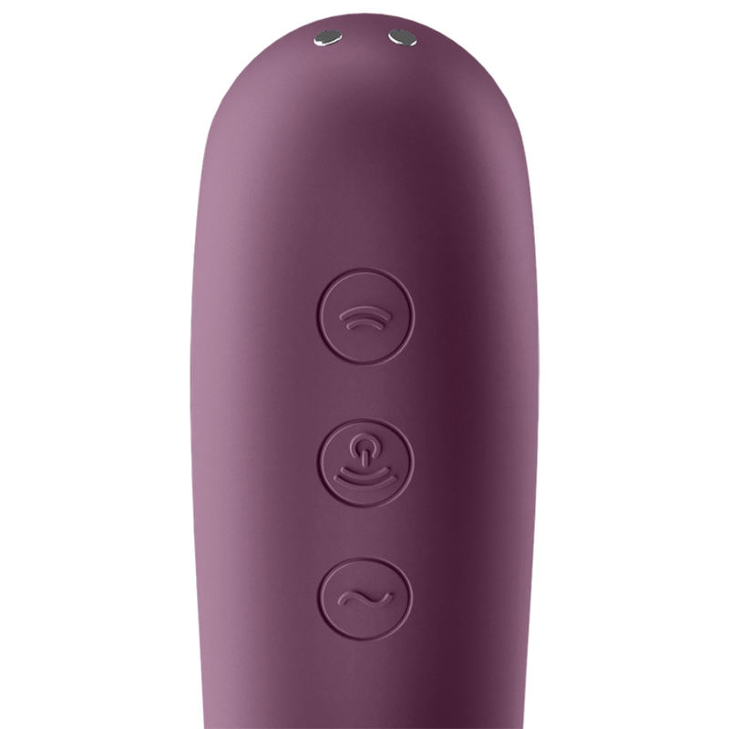 Satisfyer Dual Kiss Air Pulse Vibrator – weinrot, G-Punkt