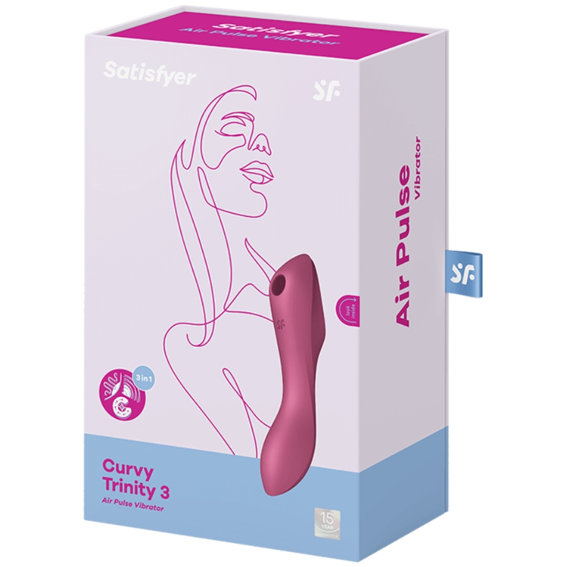 Satisfyer Curvy Trinity 3 Air Pulse Vibrator – rot, 3 Motoren