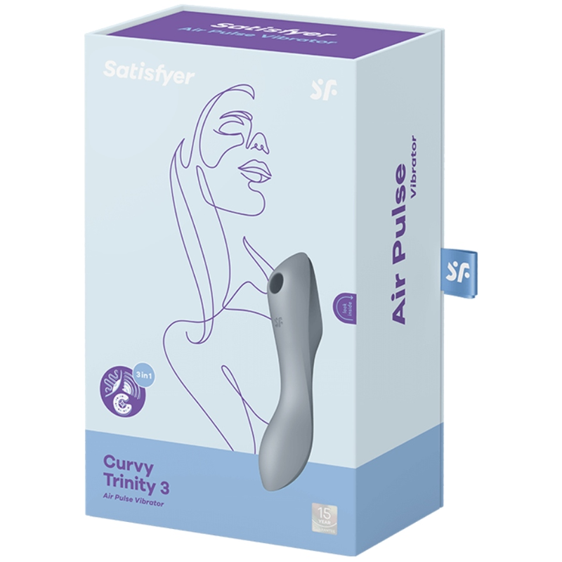 Satisfyer Curvy Trinity 3 Air Pulse Vibrator – grau, 3 Motoren
