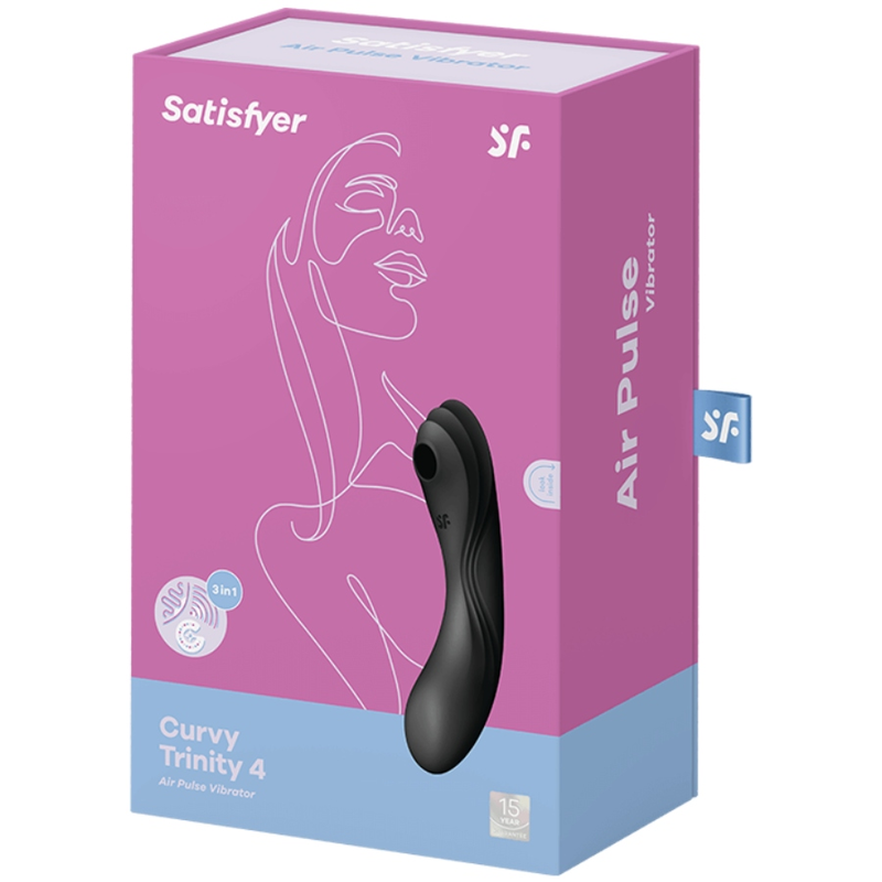 Satisfyer Curvy Trinity 4 Air Pulse Vibrator – schwarz, 3 Motoren