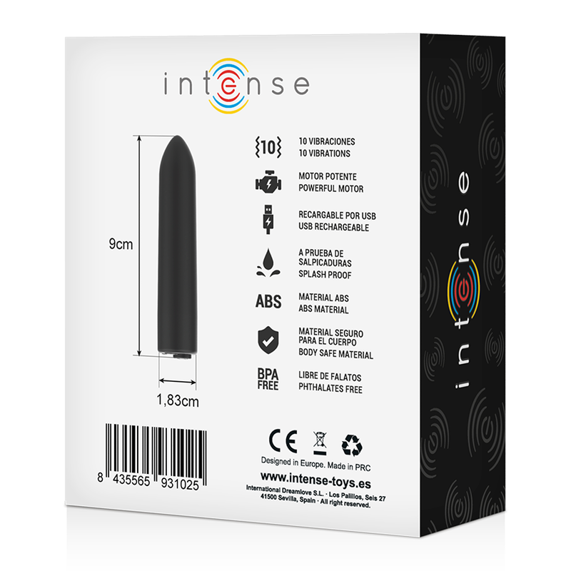 Intense Vibrations-Bullet 8,5 cm – USB, 10 Modi, diskret