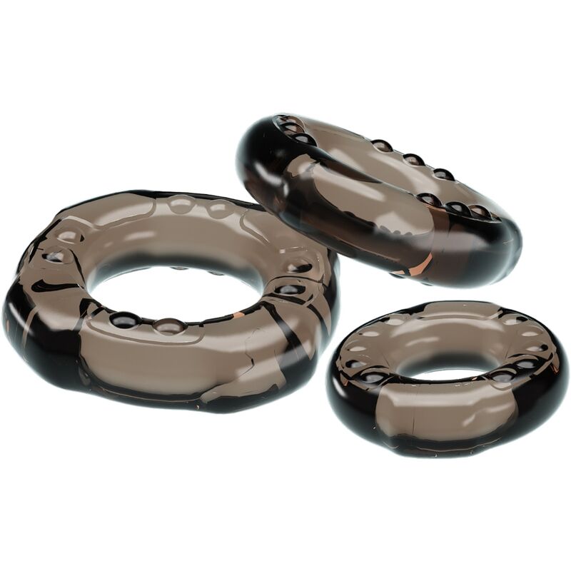 Baile Yvonne Penisring-Set – 3 Ringe, superdehnbar