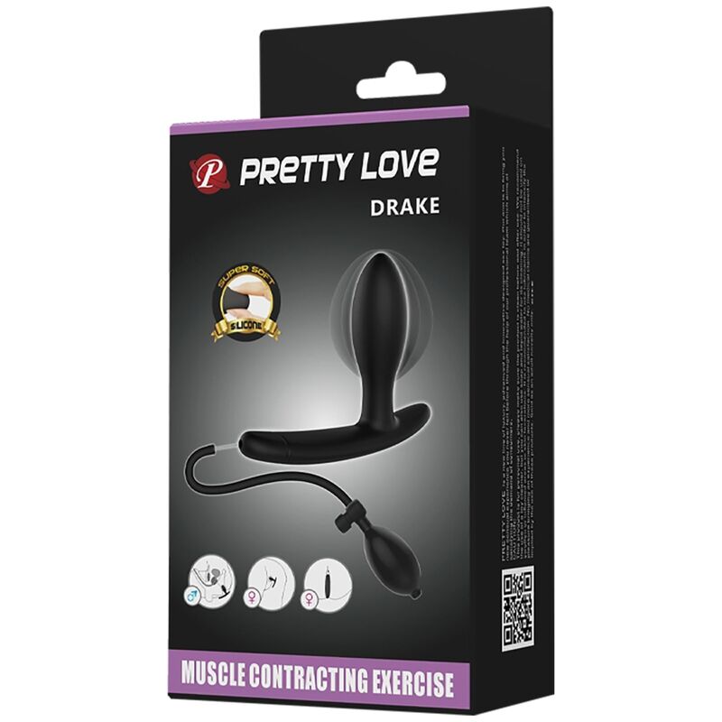 Pretty Love Drake Aufblasbarer Anal-Plug – Pumpe inklusive
