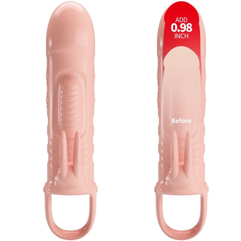 Pretty Love Sloane Rabbit-Penishülle – hautfarben, TPR