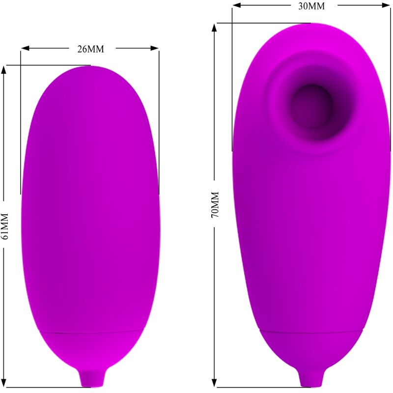 Pretty Love Bullet-Vibrator & Saugstimulator – 12+12 Modi