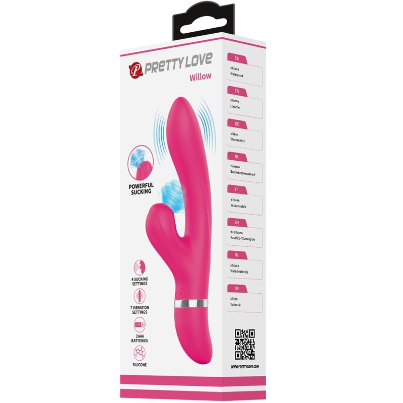 Pretty Love Willow Rabbit-Vibrator mit Saugstimulator – 7+4 Modi