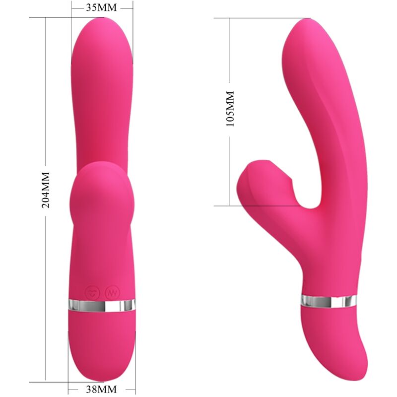 Pretty Love Willow Rabbit-Vibrator mit Saugstimulator – 7+4 Modi