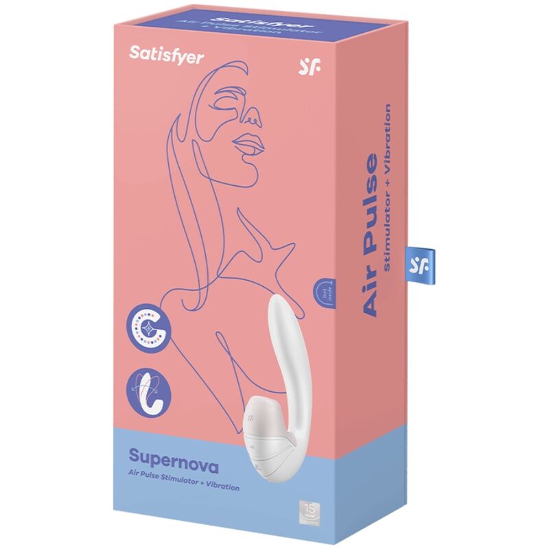 Satisfyer Supernova Air Pulse Vibrator – weiß, Kettengelenk