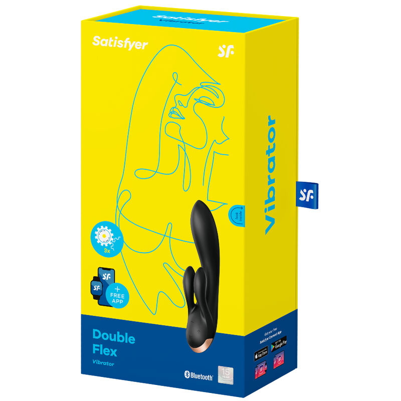 Satisfyer Double Flex Vibrator App Schwarz