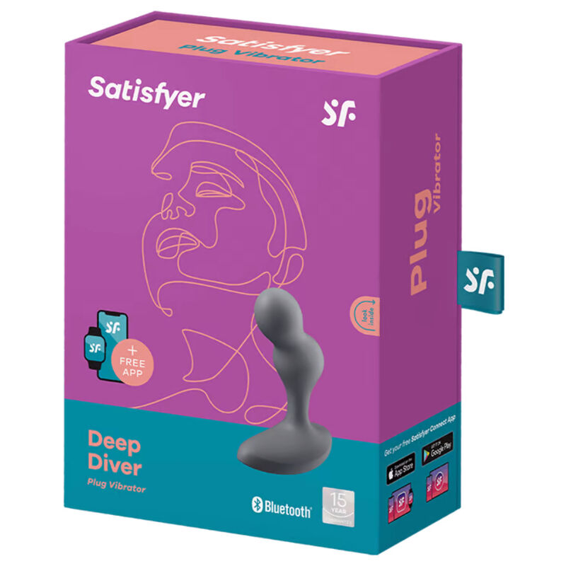Satisfyer Deep Diver Anal-Plug Vibrator – grau, App-Steuerung