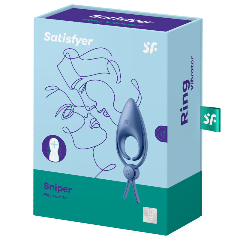 Satisfyer Sniper Vibrations-Penisring – blau, 2 Schlaufen