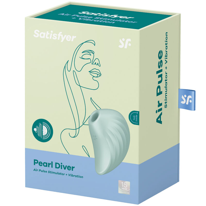 Satisfyer Pearl Diver Air Pulse Stimulator & Vibrator – Grün