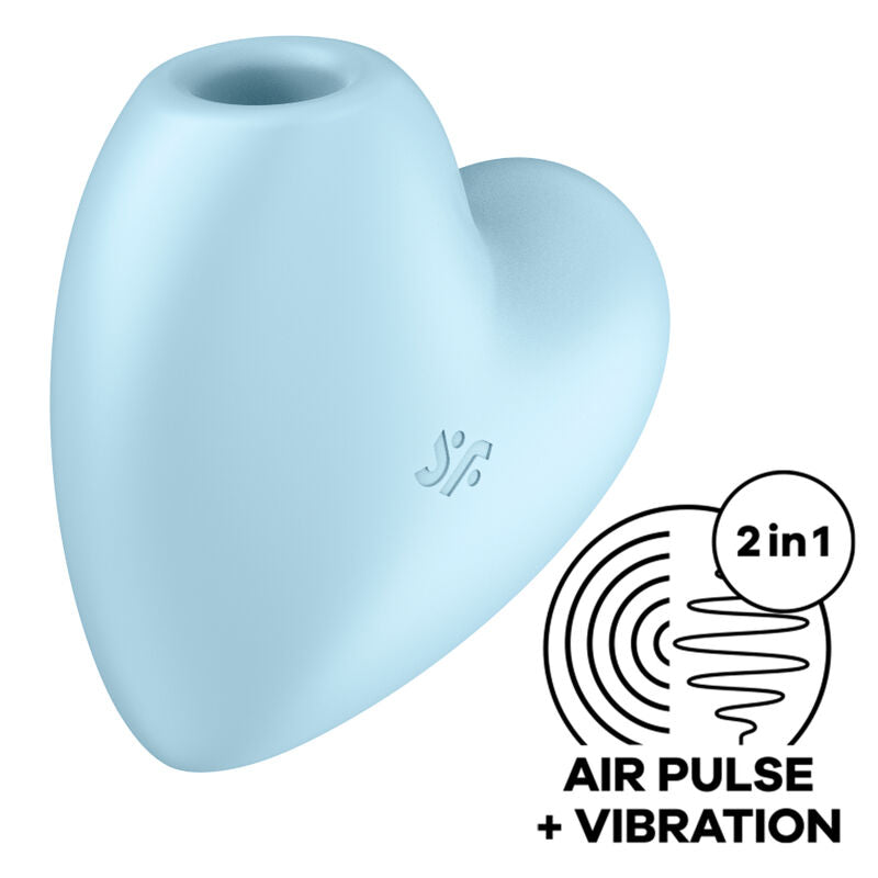 Satisfyer Cutie Heart Air Pulse Stimulator & Vibrator – Blau